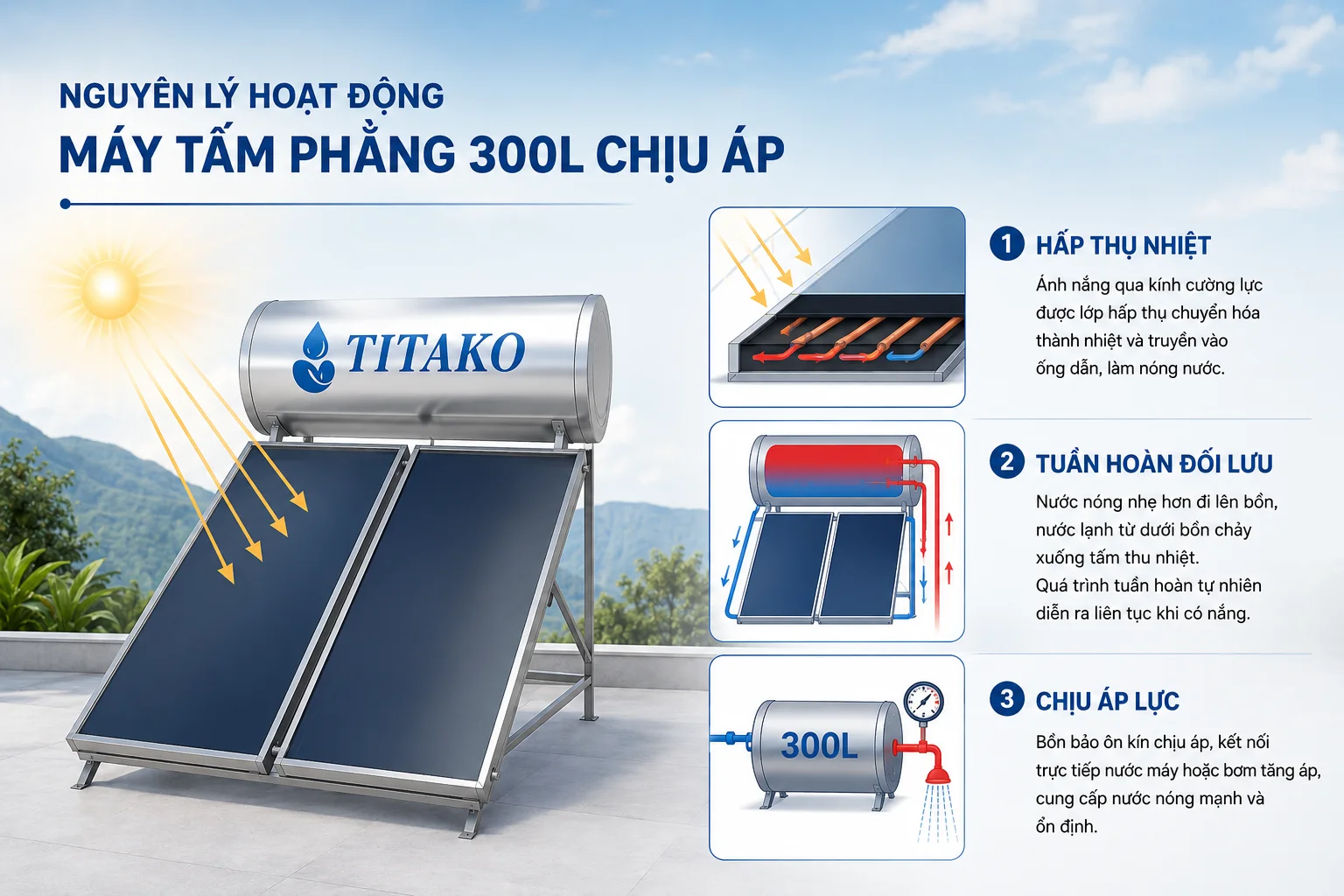 Nguyên lý hoạt động của máy 300L tấm phẳng chịu áp