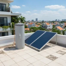Phối cảnh lắp đặt Solahart 320L giúp tiết kiệm chi phí