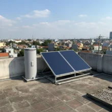Phối cảnh lắp đặt Solahart 320L thực tế