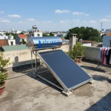 Phối cảnh máy nước nóng 200l không chịu áp lắp đặt tại nhà dân