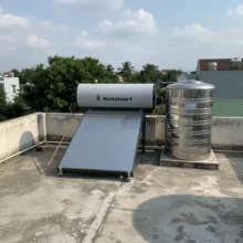 Phối cảnh máy nước nóng Solahart 180L lắp đặt sang trọng