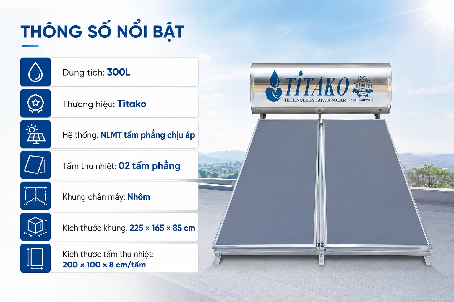 Thông số máy 300L chịu áp