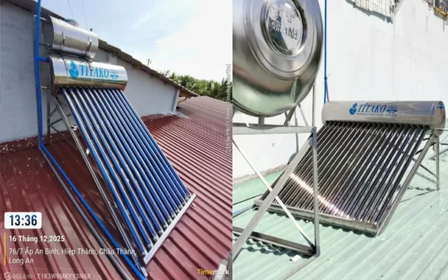 Địa chỉ bán máy nước nóng năng lượng mặt trời tại Long An