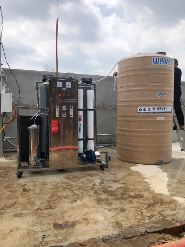 Hệ thống lọc nước RO 500L/H do Tiến Thành Water sản xuất và lắp đặt