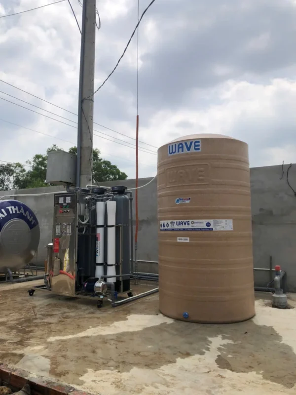 Lắp đặt hệ thống lọc nước RO 500L/H + Bồn nước kháng khuẩn