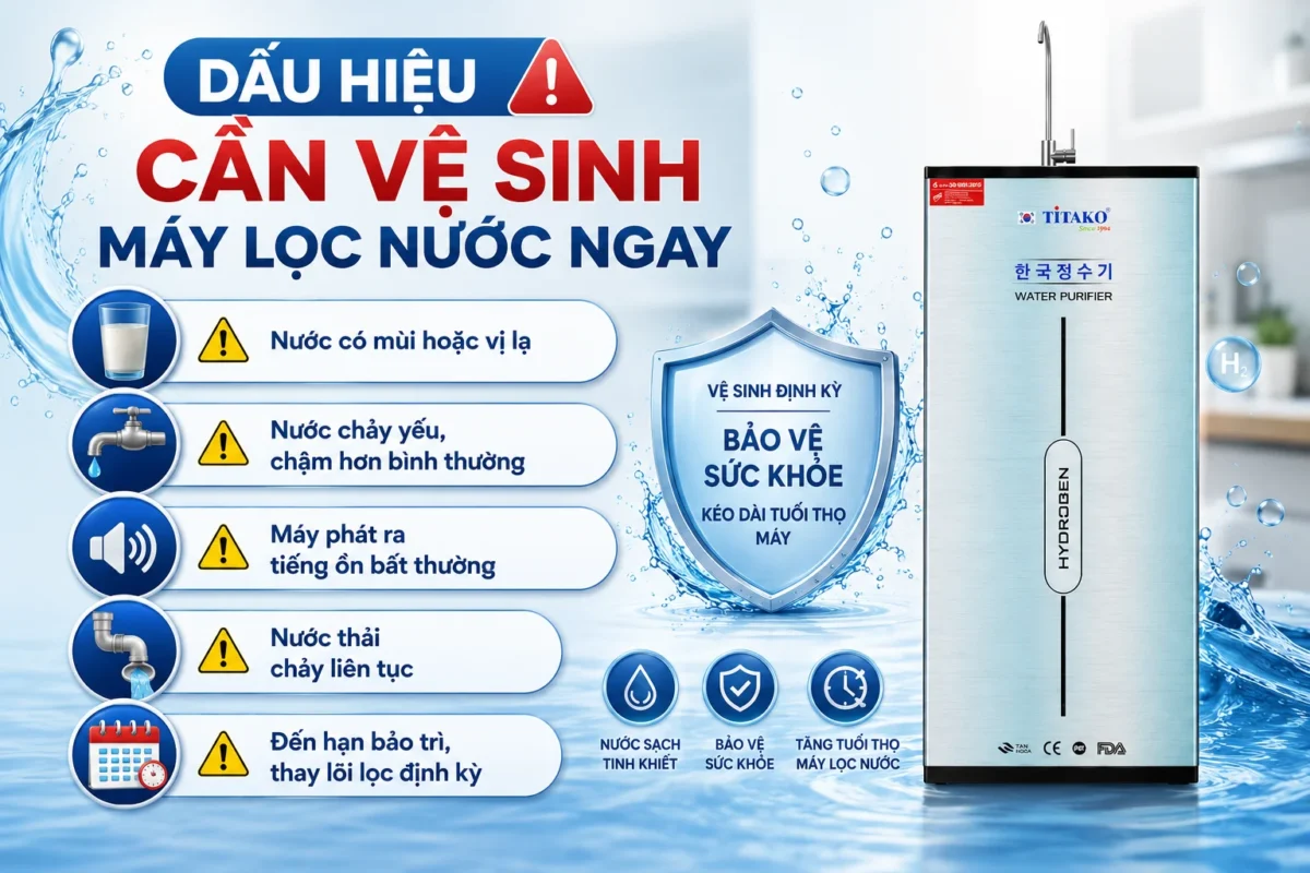 Dấu hiệu nên vệ sinh máy lọc nước