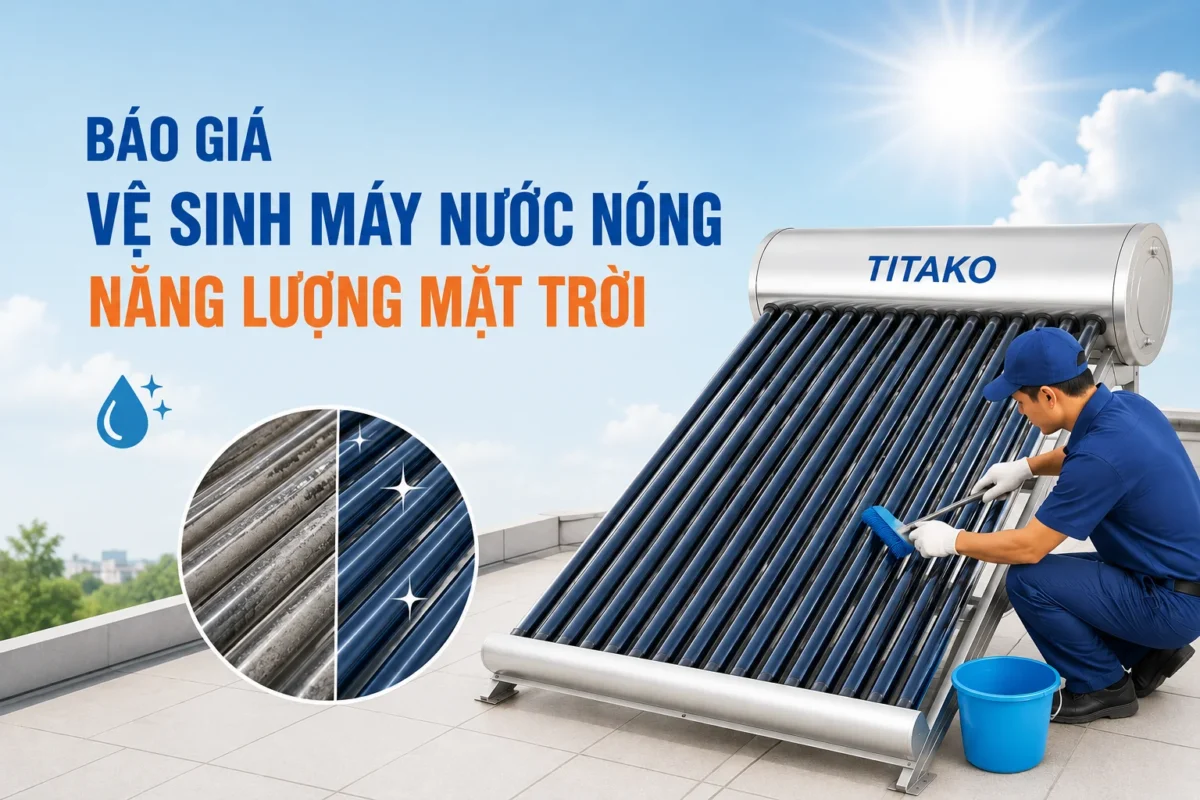 Báo giá vệ sinh máy nước nóng năng lượng mặt trời