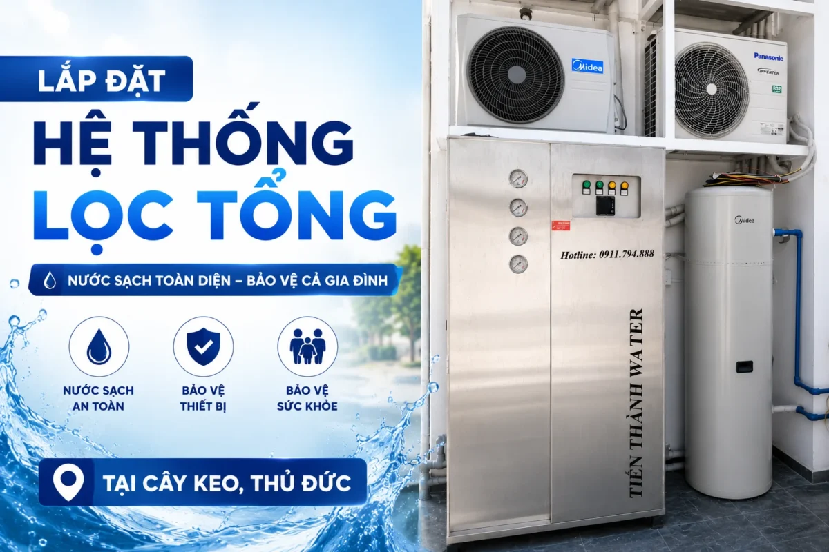 Bàn giao hệ thống lọc tổng đầu nguồn tại Cây Keo, Thủ Đức