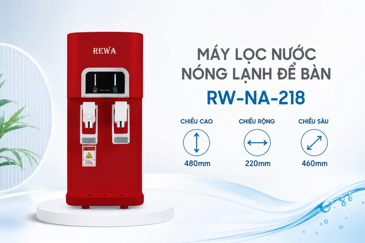 Máy lọc nước nóng lạnh để bàn Rewa RW-NA-218