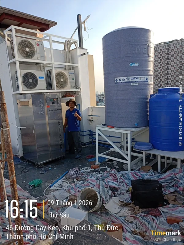 Tiến Thành Water hoàn thành lắp đặt hệ thống lọc nước cho khách hàng tại Cây Keo, Thủ Đức