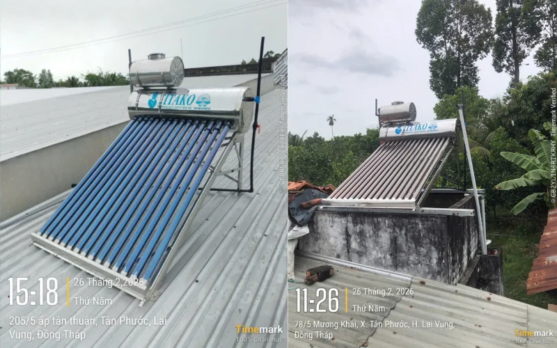 Báo giá máy nước nóng năng lượng mặt trời giá rẻ