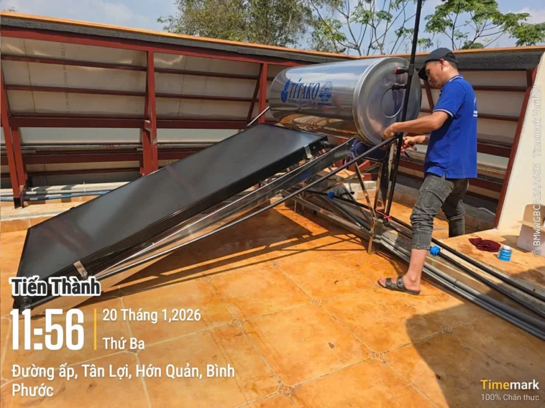 Các dòng máy nước nóng năng lượng mặt trời tại Bình Phước