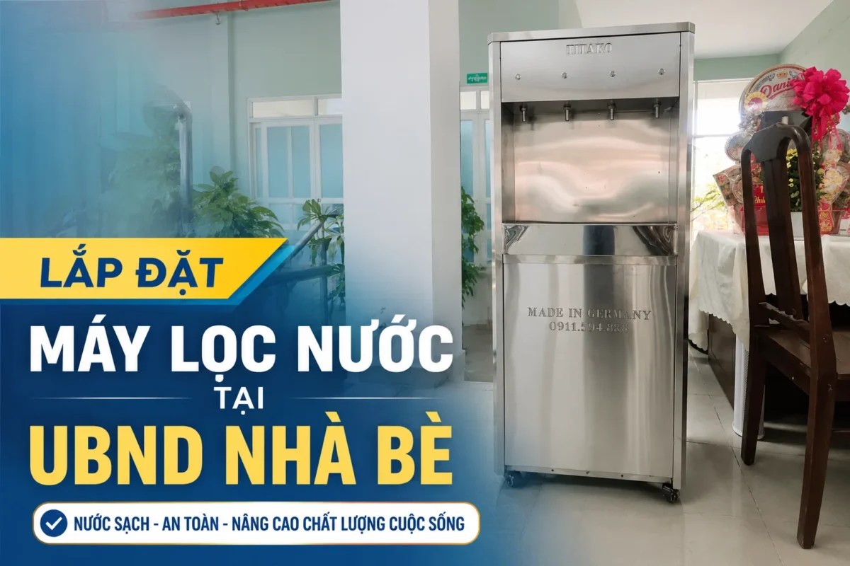 Bàn giao máy lọc nước uống trực tiếp tại UBND huyện Nhà Bè