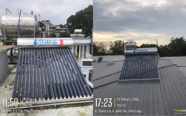 Địa chỉ chuyên lắp đặt máy nước nóng năng lượng mặt trời tại TP.HCM