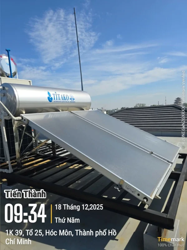 Máy nước nóng năng lượng mặt trời thương hiệu Titako