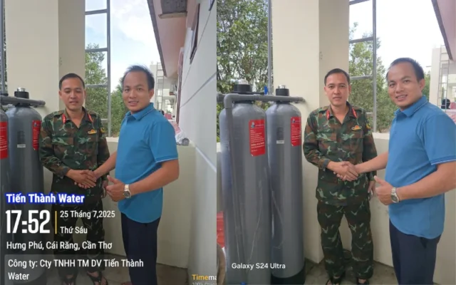 Bàn giao bộ lọc nước sinh hoạt Titako CM02 cho bộ chỉ huy quân sự Cần Thơ