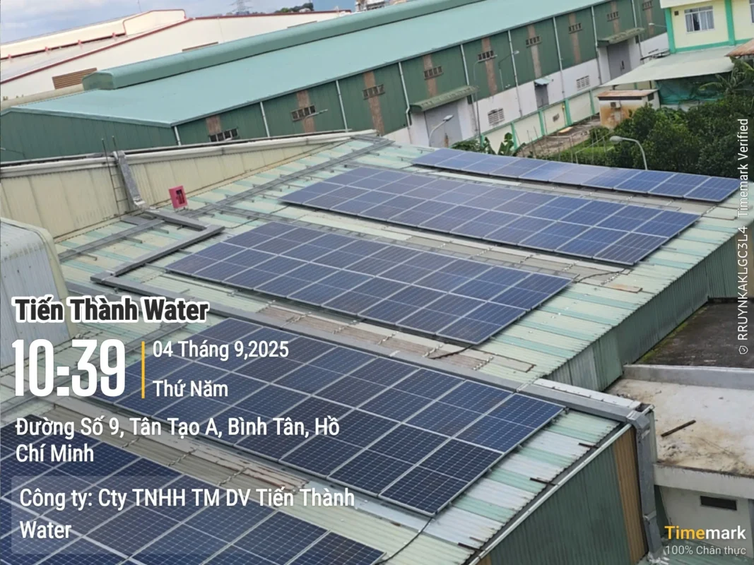 Bàn giao hệ thống điện năng lượng mặt trời tại Bình Tân