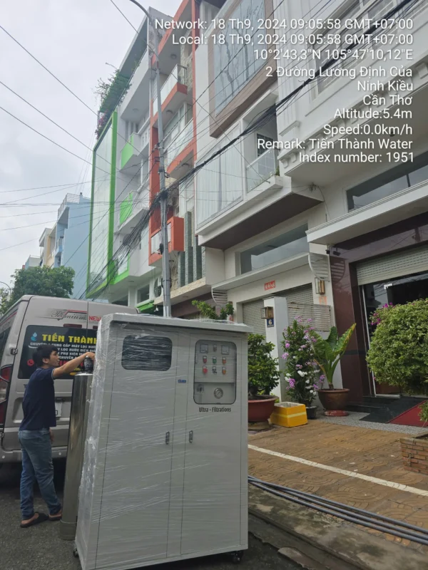 Bàn giao hệ thống lọc nước sinh hoạt 2M3/H tại Cần Thơ