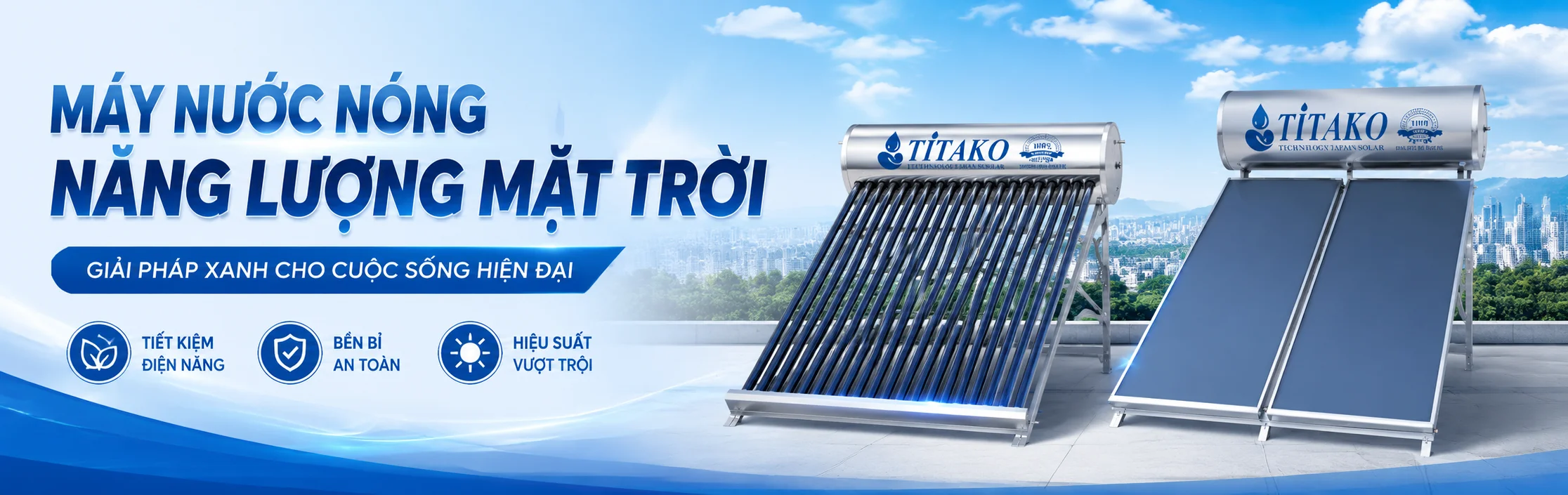 Banner máy nước nóng năng lượng mặt trời