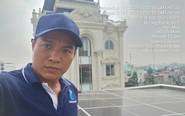 Hoàn thiện hệ thống điện năng lượng mặt trời cho khách hàng tại Hốc Môn