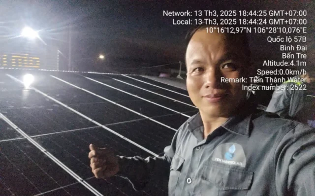 Lắp đặt hệ thống điện năng lượng mặt trời cho khách hàng tại Bến Tre