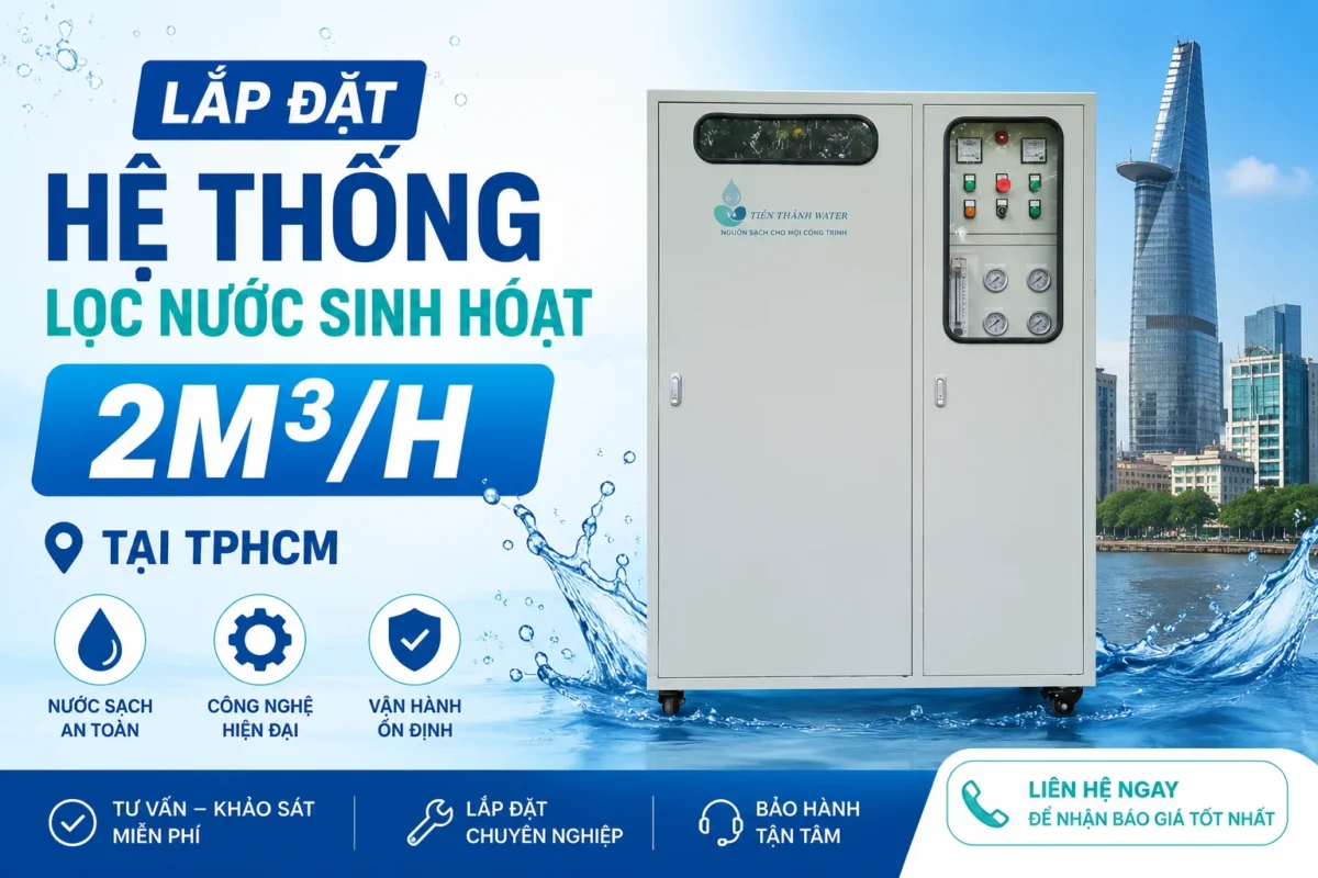 Bàn giao hệ thống lọc nước sinh hoạt 2M3/H