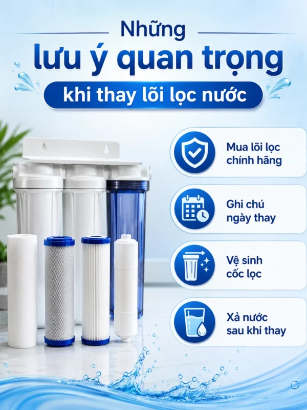 Những lưu ý quan trọng khi thay lõi lọc nước