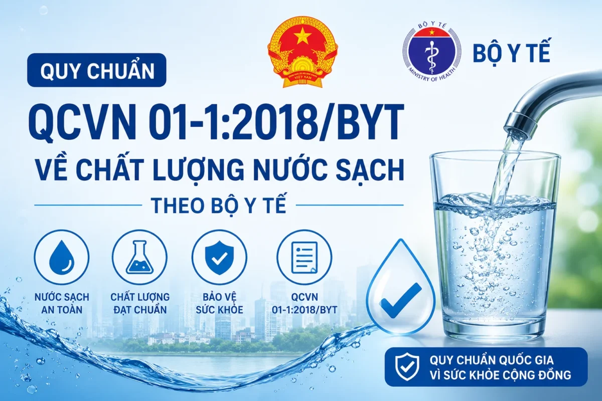 Quy chuẩn QCVN 01-1:2018/BYT về chất lượng nước sạch theo Bộ Y tế