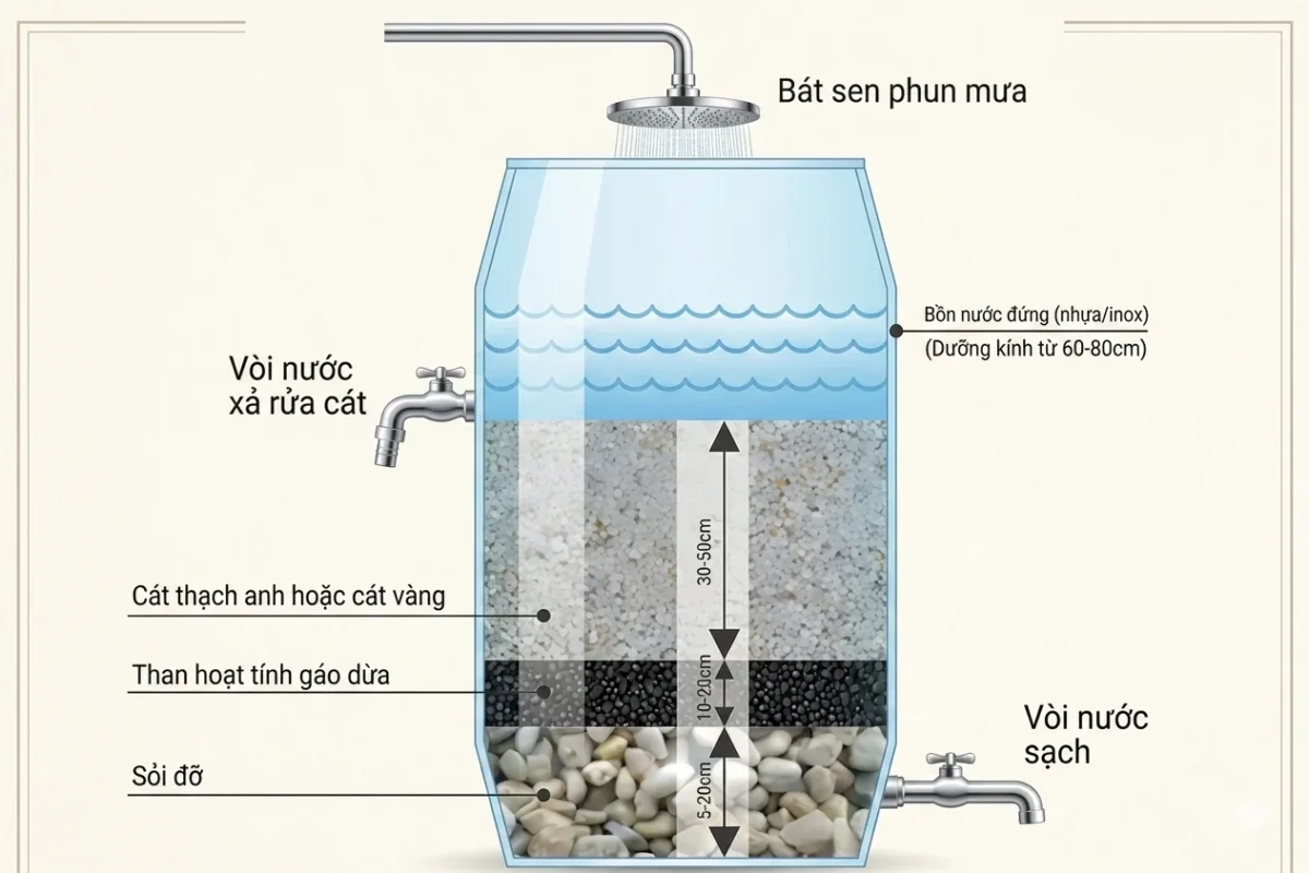 Xây dựng bộ lọc nước thô