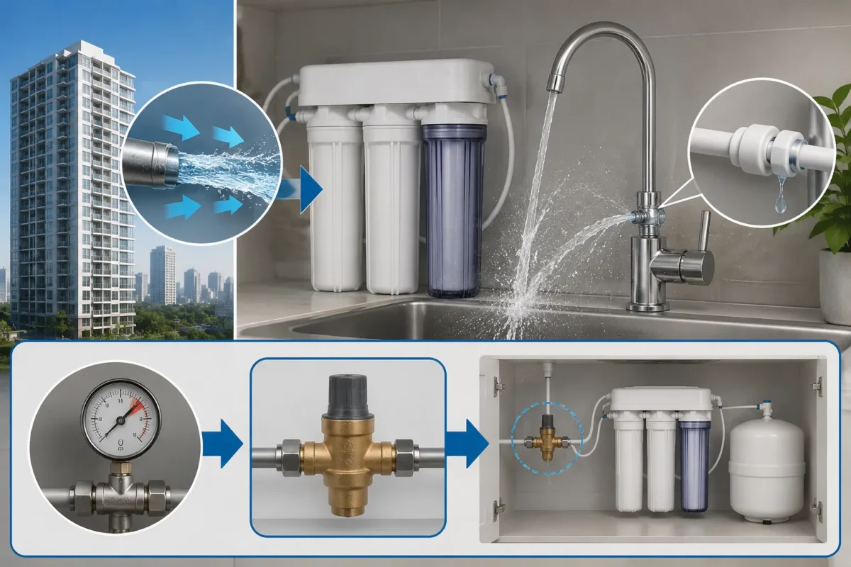 Áp lực nước đầu vào quá mạnh