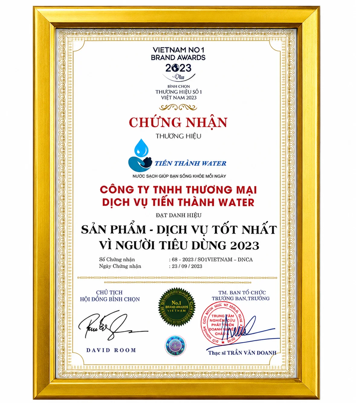 Danh hiệu Thương hiệu số 1 Việt Nam 2023