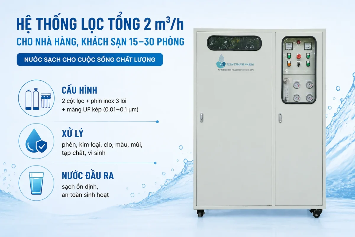 Hệ thống lọc tổng 2M3/H