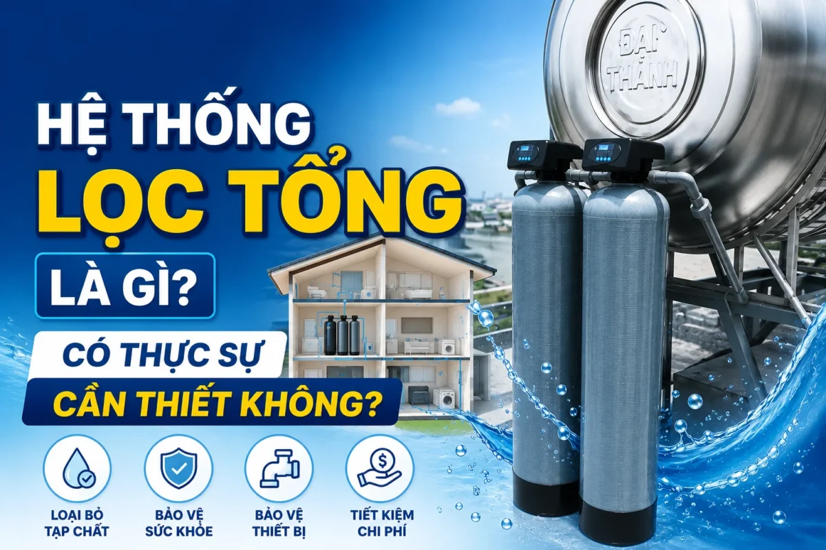 Lọc tổng là gì? Giải pháp tối ưu nguồn nước sinh hoạt cho gia đình