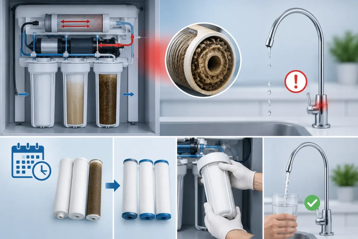 Lõi lọc nước bị bẩn