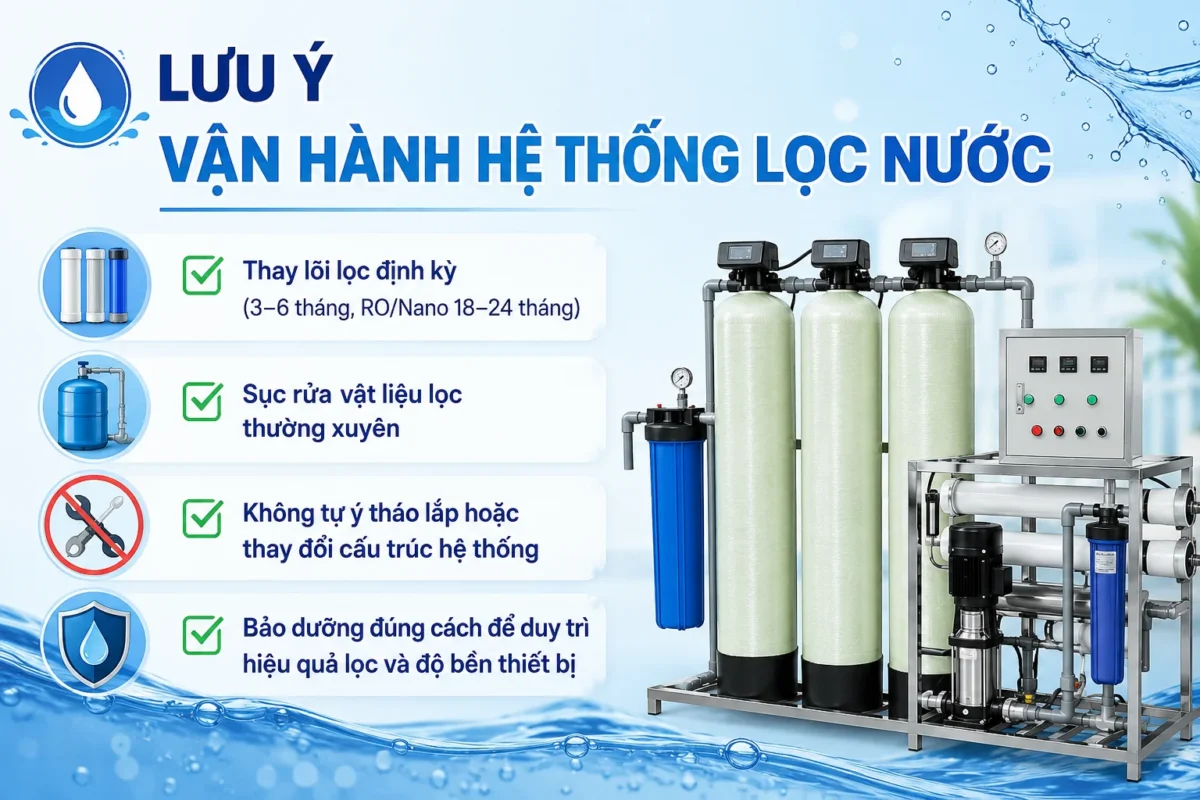 Lưu ý vận hành hệ thống