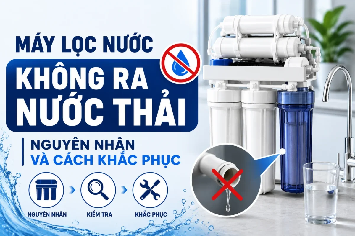 Máy lọc nước không ra nước thải: Nguyên nhân và cách khắc phục