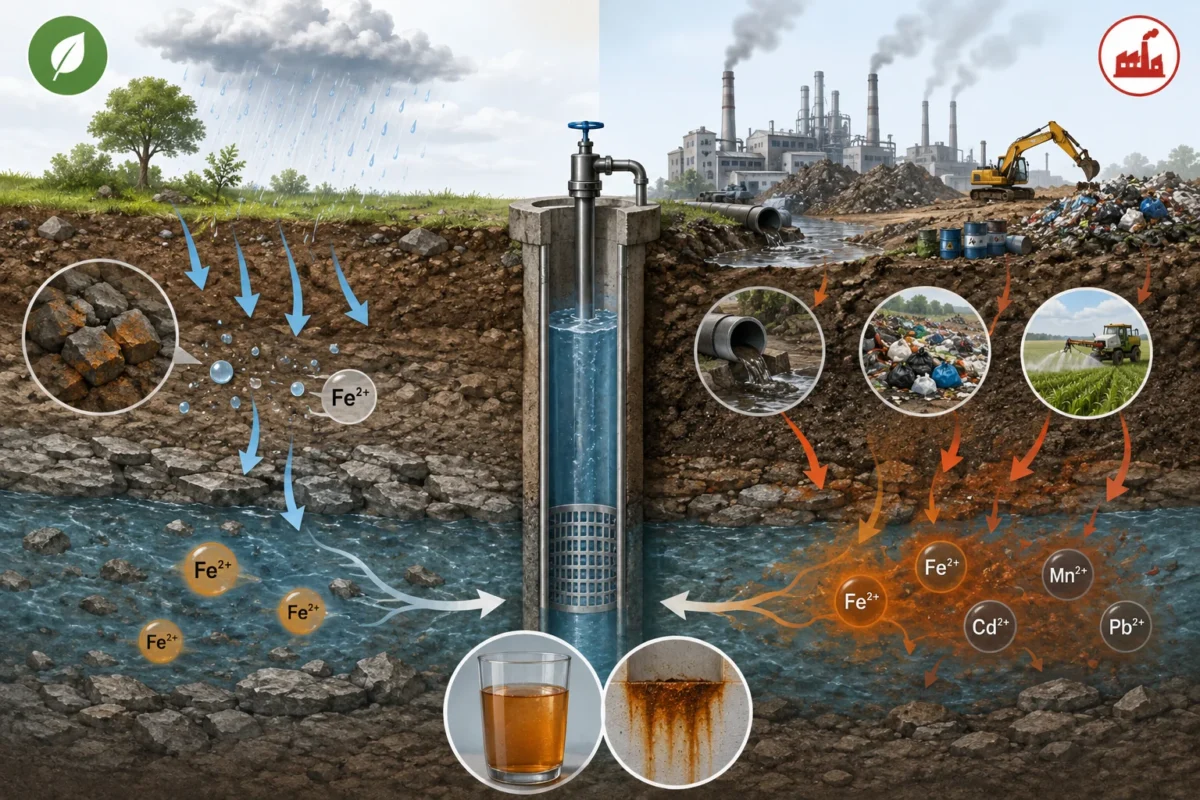 Nguyên nhân khiến nước giếng bị nhiễm sắt 