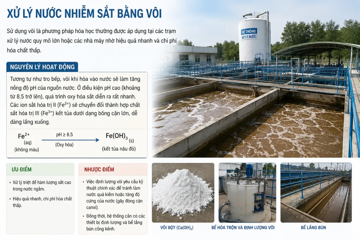 Xử lý sắt bằng vôi 