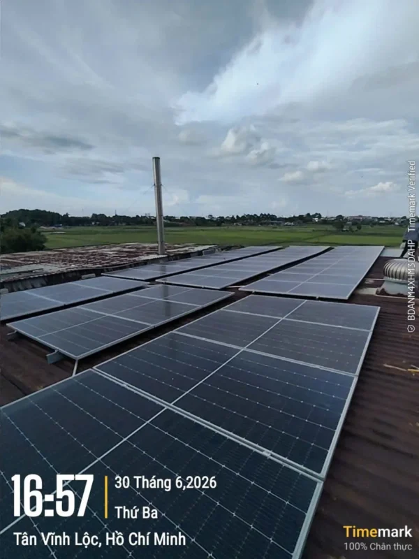 Bàn giao hệ thống điện năng lượng mặt trời tại Bình Chánh 