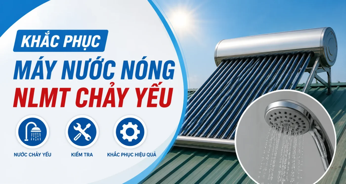 Hướng dẫn cách khắc phục máy nước nóng năng lượng mặt trời chảy yếu