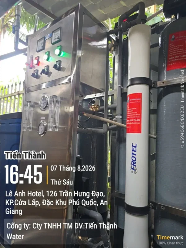 Bàn giao hệ thống lọc nước RO 250L/H cho Resort Old Town