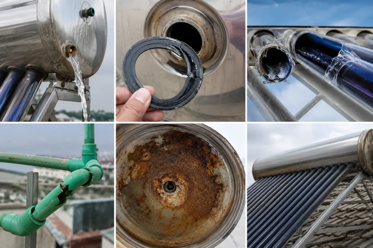 Các lỗi thường gặp trên máy nước nóng NLMT 