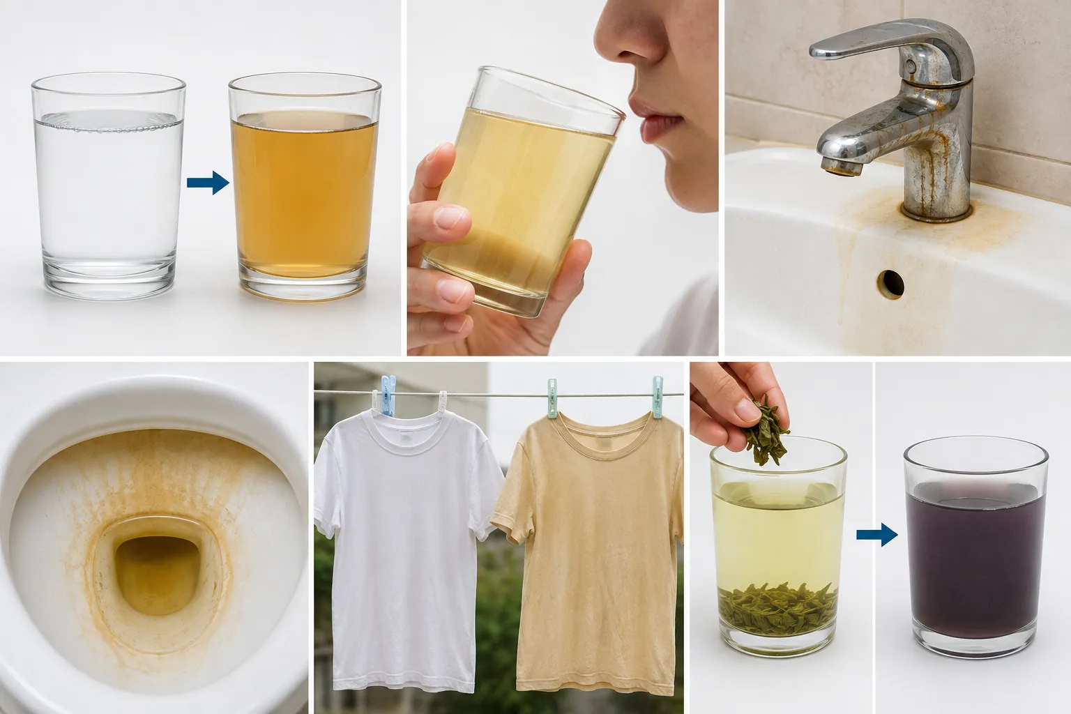 Cách nhận biết nước bị nhiễm phèn