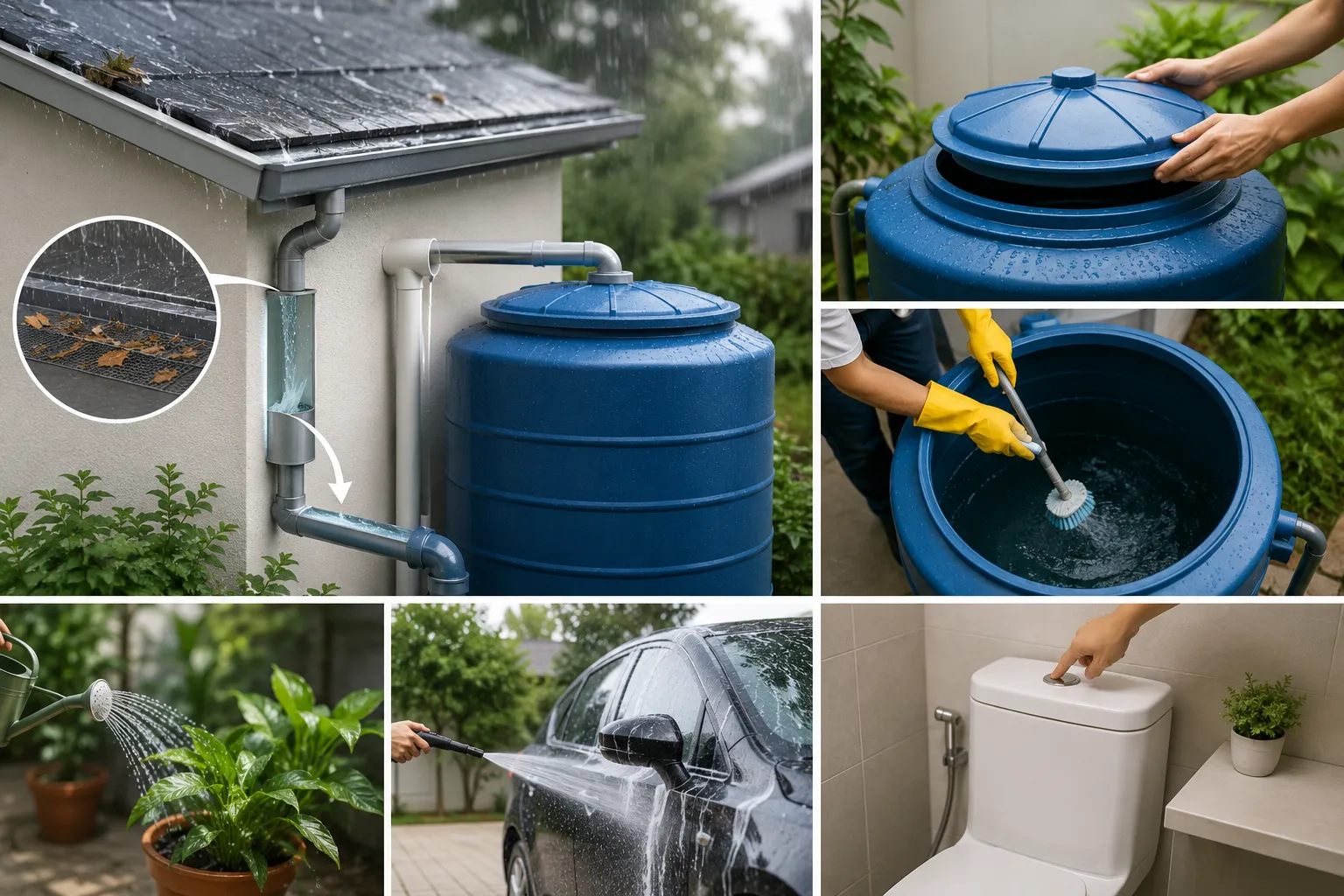 Cách xử dụng nước mưa an toàn