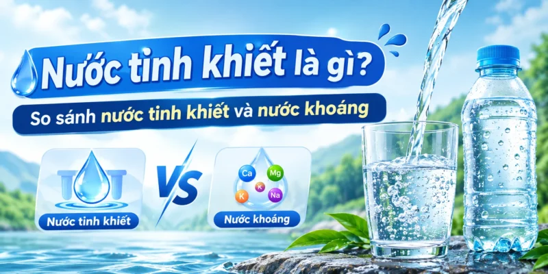 Nước tinh khiết là gì? So sánh nước tinh khiết và nước khoáng