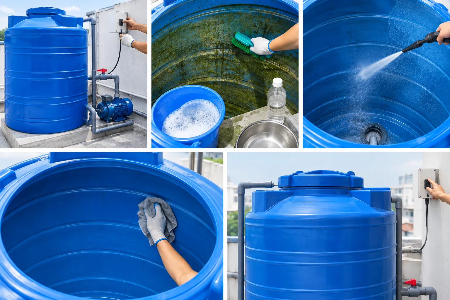 Cách vệ sinh bồn nước nhựa