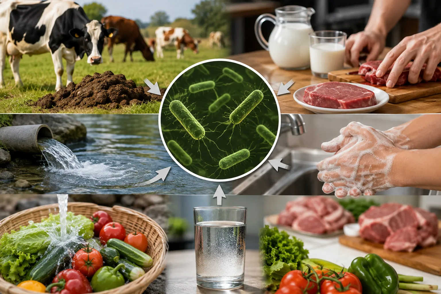 Đường lây truyền của vi khuẩn Ecoli