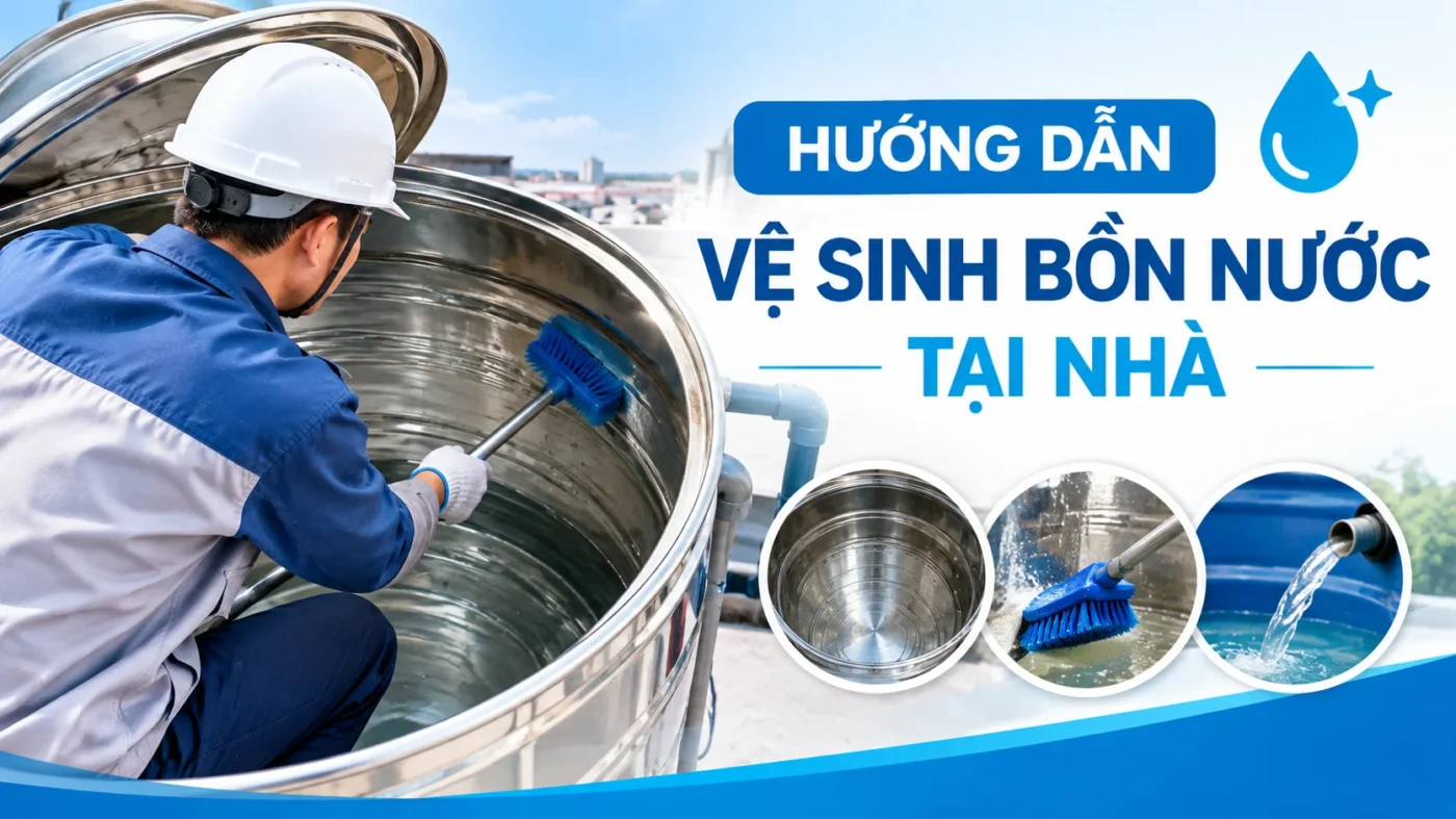 Hướng dẫn vệ sinh bồn nước tại nhà