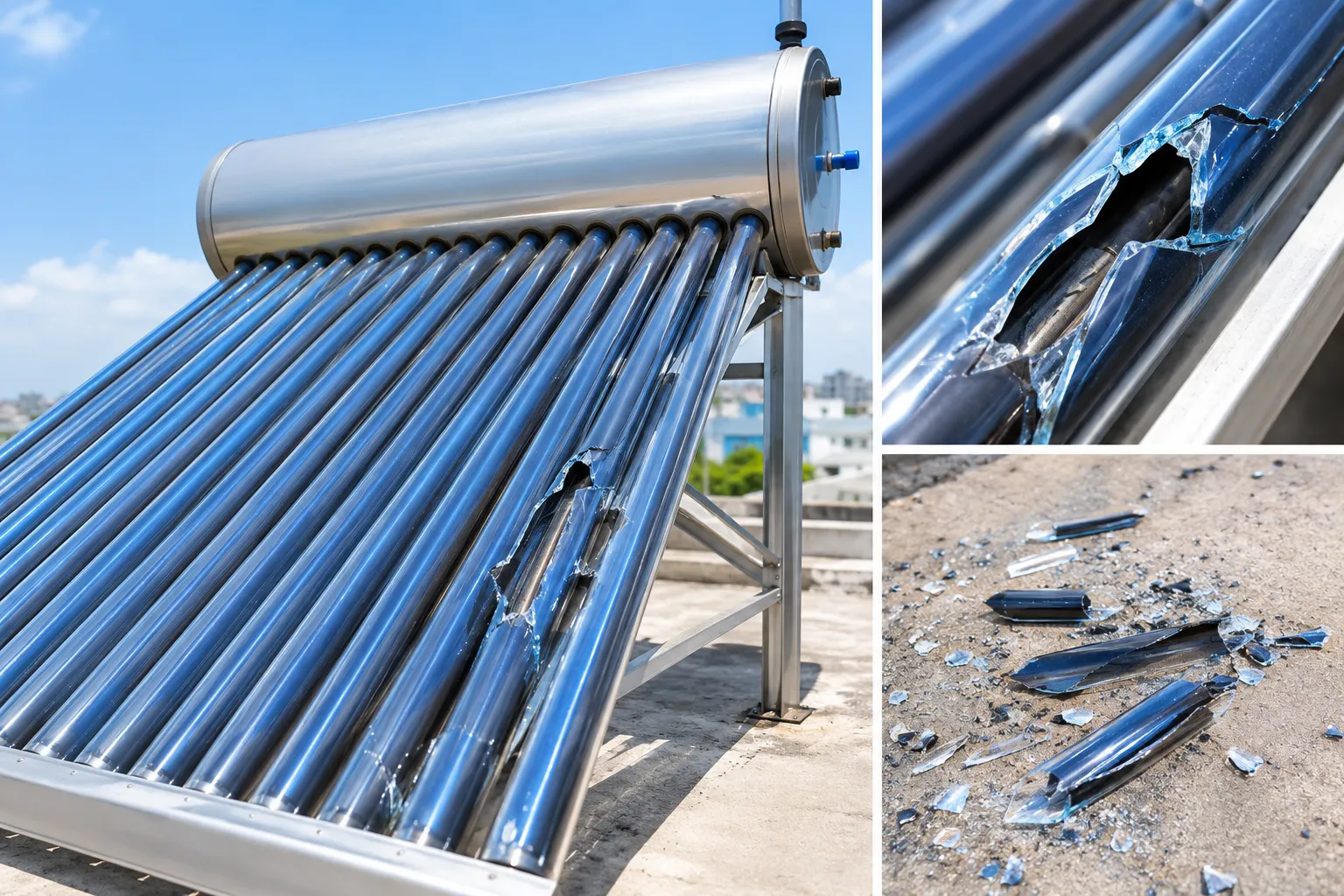 Máy nước nóng bị vỡ ống