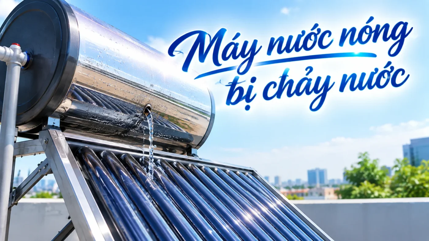 Máy nước nóng NLMT bị chảy nước: Nguyên nhân và cách khắc phục